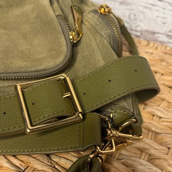 Aimee Kestenberg Away We Go Olive Green Suede leather Women's Bag - Picture 14 of 15